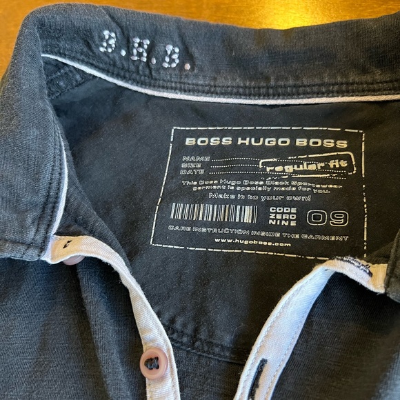 COPY - Hugo Boss Men’s Black Regular Fit Short Sleeve Polo Shirt Size Medium - Picture 7 of 8